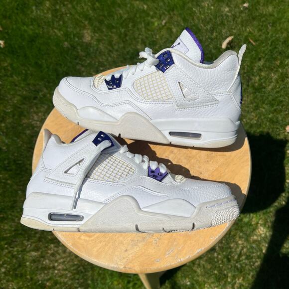 Nike Air Jordan 4 Retro GS Purple Metallic Men\'s Shoes - Size 6 - Ships Now main image 5